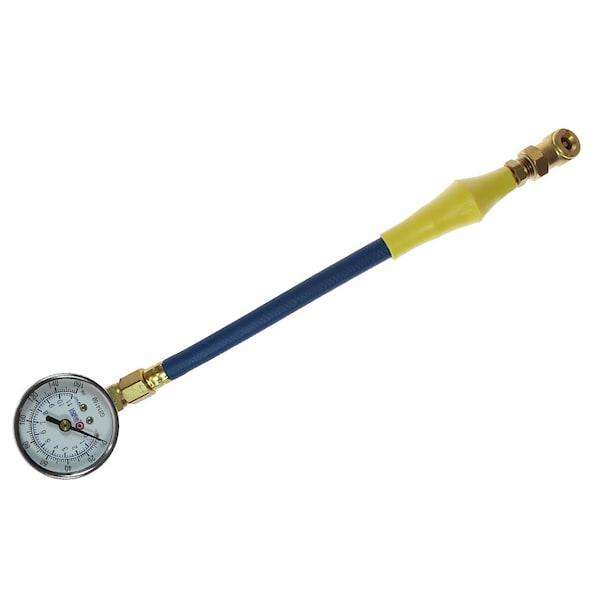 Dial Pressure Gauge w/Ball Foot Chuck 0-160 PSI Display
